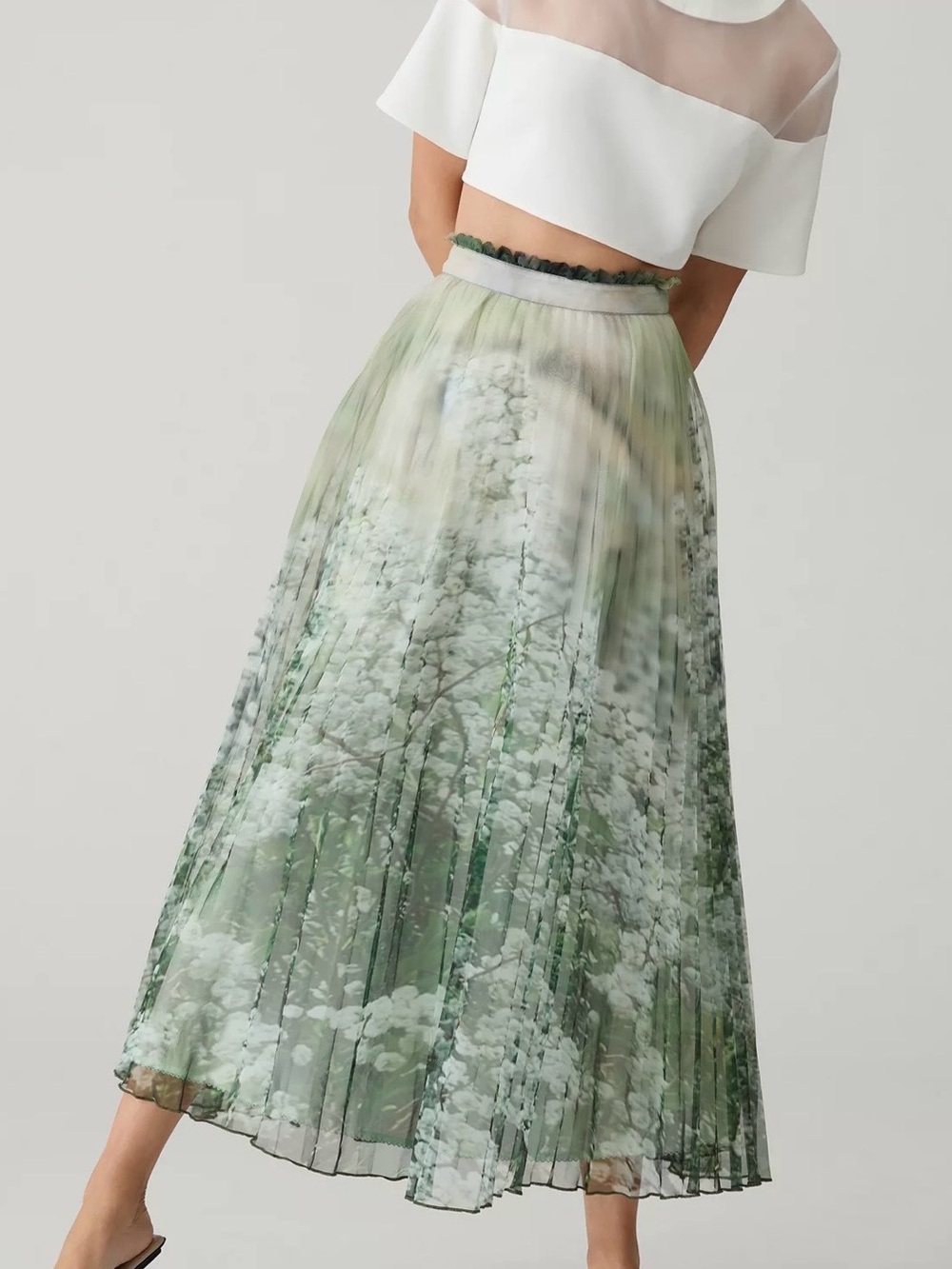Anthropologie Maeve Floral Pleated Maxi Skirt